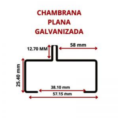 CHAMBRANA PLANA GALVANIZADA